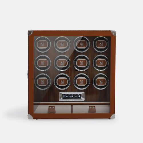 12 Piece Automatic Watch Winder with Storage
