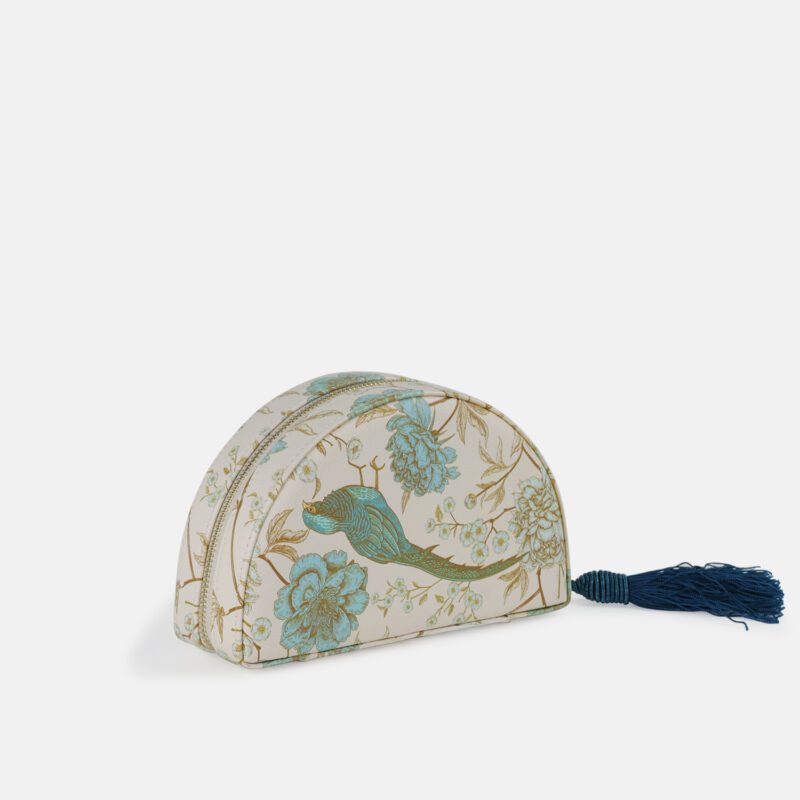 Bird Print Zipper Jewelry Box