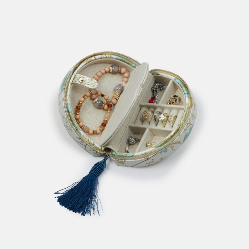 Bird Print Zipper Jewelry Box