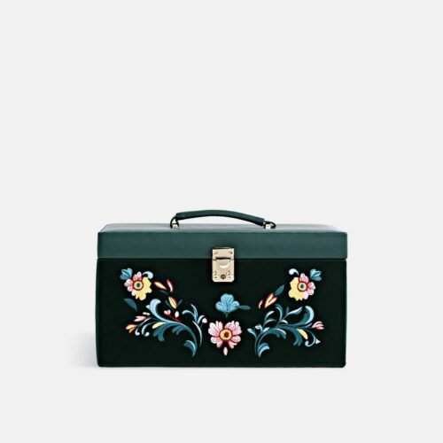 Green Floral Jewelry Box