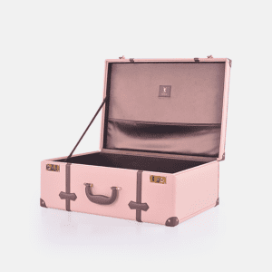 Pink PU Leather Decorative Storage Trunks