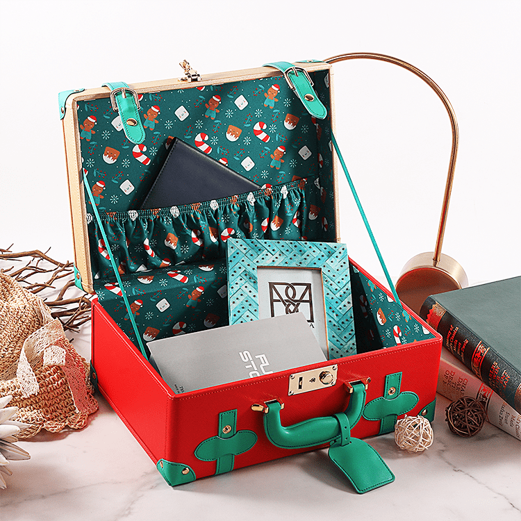 Christmas Gift PU Leather Decorative Storage Large Trunks