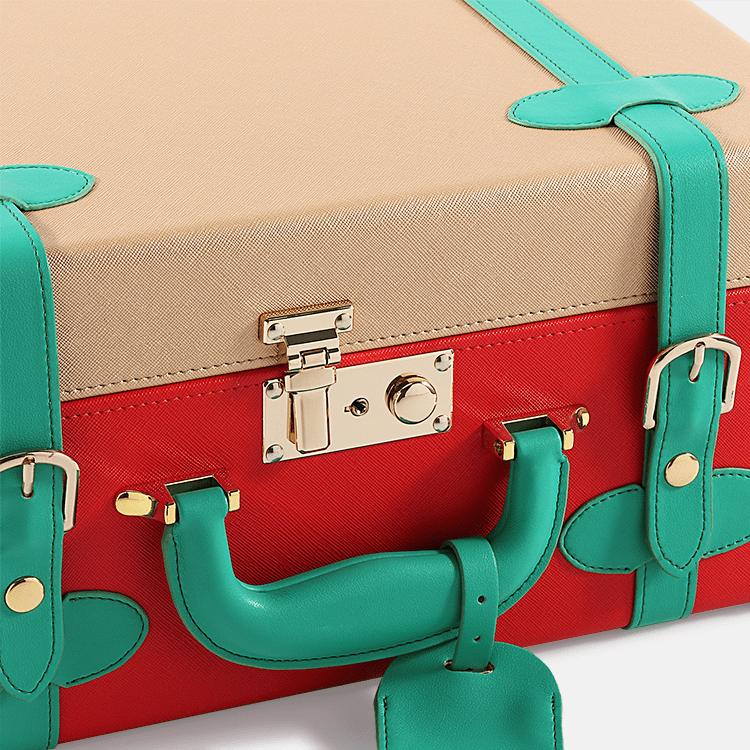 Christmas Gift PU Leather Decorative Storage Medium Trunks