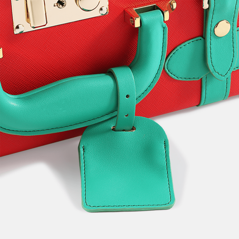 Christmas Gift PU Leather Decorative Storage Medium Trunks