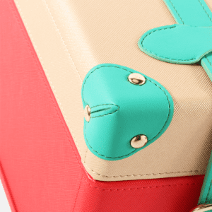 Christmas Gift PU Leather Decorative Storage Medium Trunks