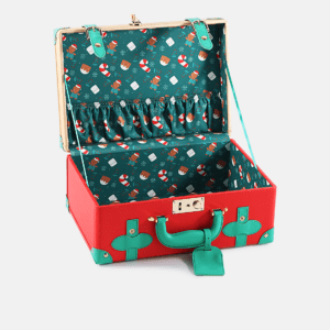 Christmas Gift PU Leather Decorative Storage Medium Trunks