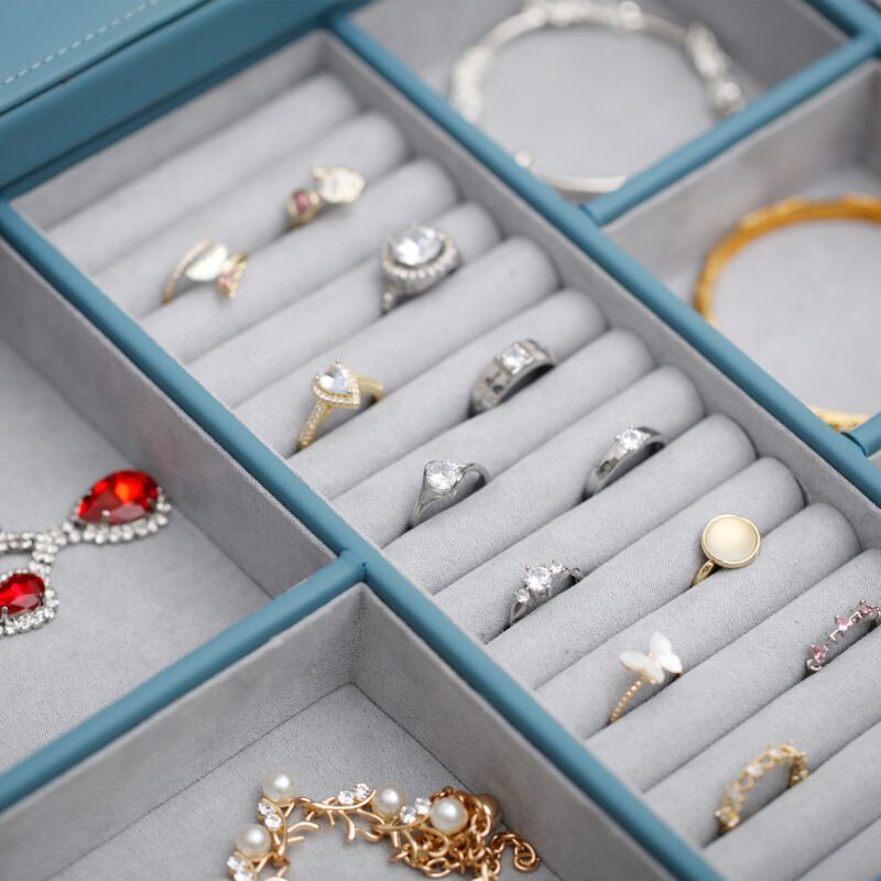 Blue Safe Case in Cabinet