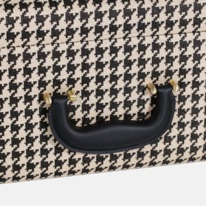 Large Black Houndstooth Trunk