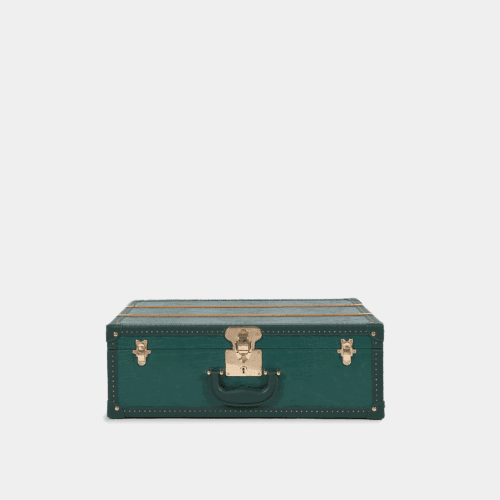 Green Crocodile Print PU Leather Decorative Storage Trunks