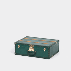 Green Crocodile Print PU Leather Decorative Storage Trunks