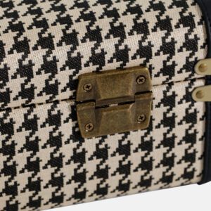 Mini Black Houndstooth Trunk