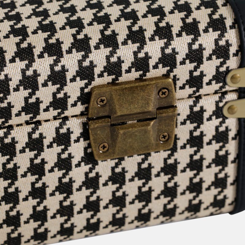 Mini Black Houndstooth Trunk