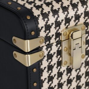Mini Black Houndstooth Trunk