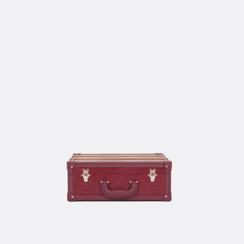Y9079S-01001-1 Red Crocodile Print PU Leather Vintage Leather Trunks