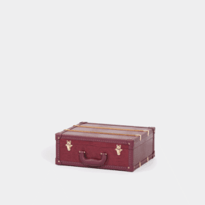 Red Crocodile Print PU Leather Vintage Leather Trunks