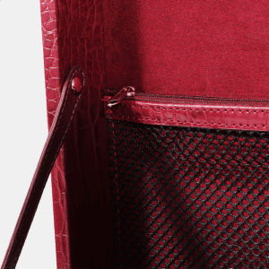 Red Crocodile Print PU Leather Vintage Leather Trunks