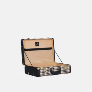 Mini Black Houndstooth Trunk