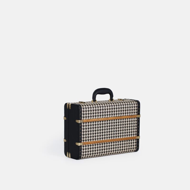 Mini Black Houndstooth Trunk