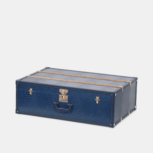 Retro Blue Leather Storage Trunks