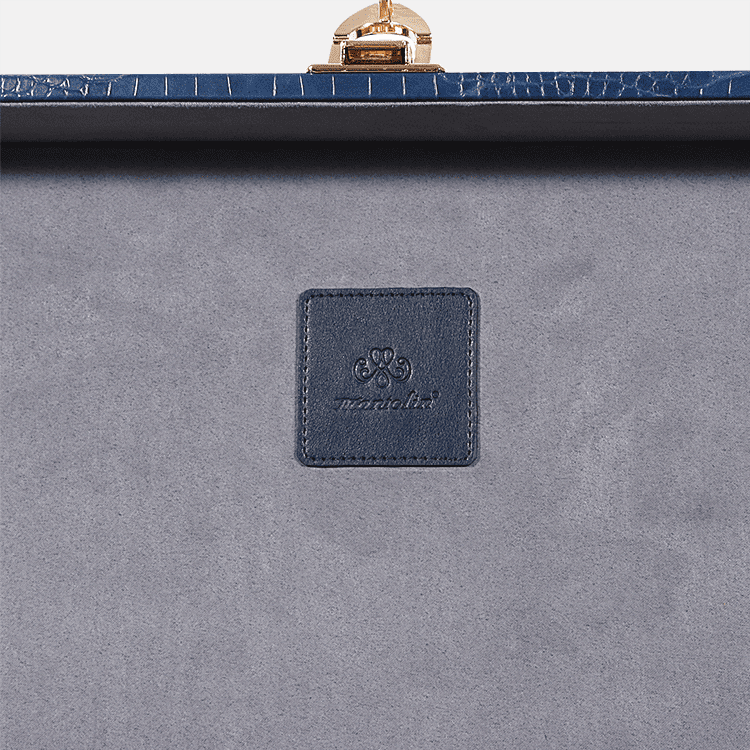 Retro Blue Leather Storage Trunks