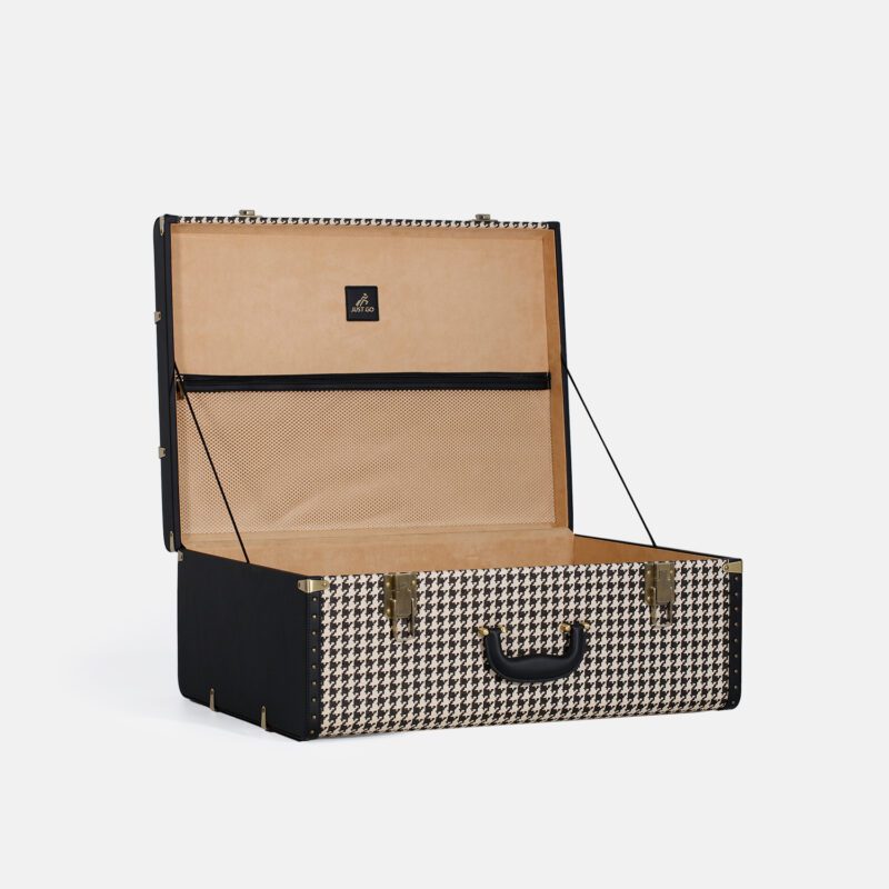 Extra Large Black Houndstooth Trunk