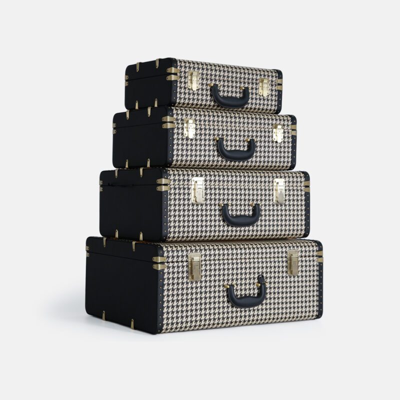 Extra Large Black Houndstooth Trunk