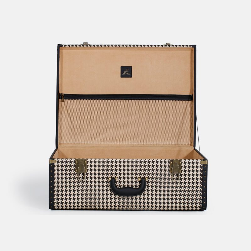 Extra Large Black Houndstooth Trunk