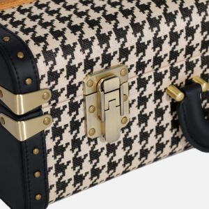 Extra Large Black Houndstooth Trunk
