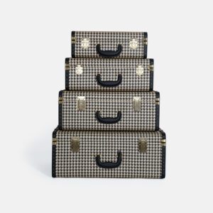Extra Large Black Houndstooth Trunk