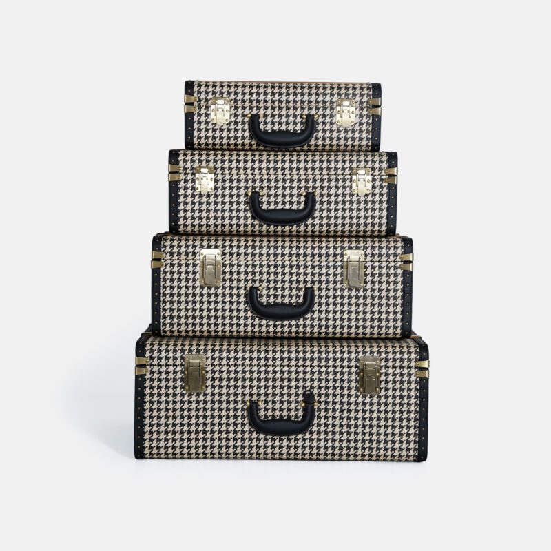 Extra Large Black Houndstooth Trunk