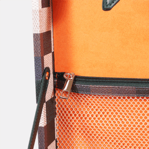 Extra large Lime Green Chessboard PU Leather Trunk