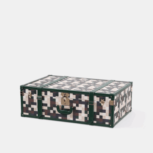 Extra large Lime Green Chessboard PU Leather Trunk