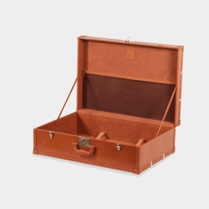 Orange Crocodile Print PU Leather Trunks for Modern Homes