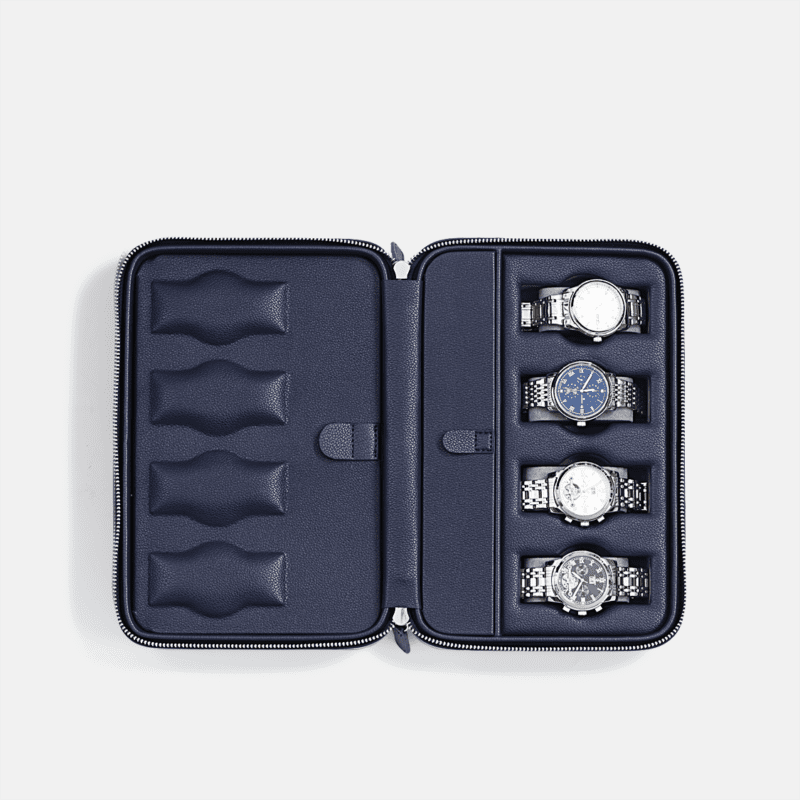 8 Piece Travel Zip Watch Case