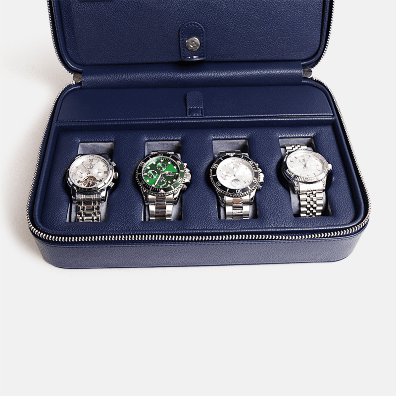8 Piece Travel Zip Watch Case