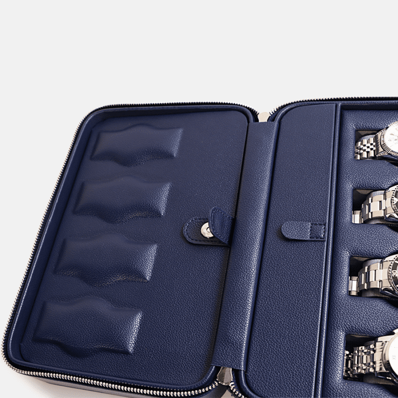 8 Piece Travel Zip Watch Case