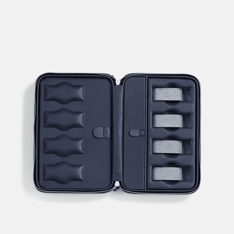 8 Piece Travel Zip Watch Case