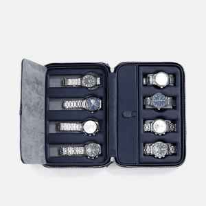 8 Piece Travel Zip Watch Case