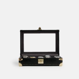 10 peiece Watch Box Crocodile Leather Case with Window