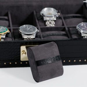 10 peiece Watch Box Crocodile Leather Case with Window