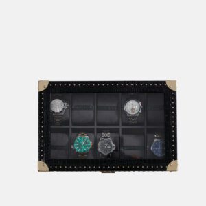 10 peiece Watch Box Crocodile Leather Case with Window