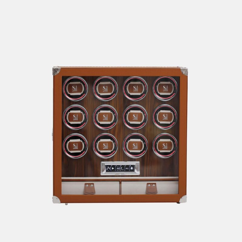 12 Piece Automatic Watch Winder with Storage