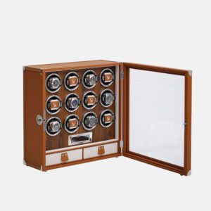 12 Piece Automatic Watch Winder with Storage