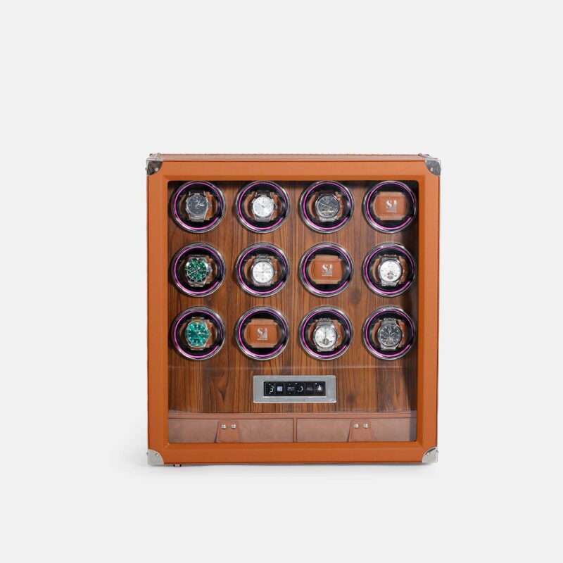 12 Piece Automatic Watch Winder with Storage