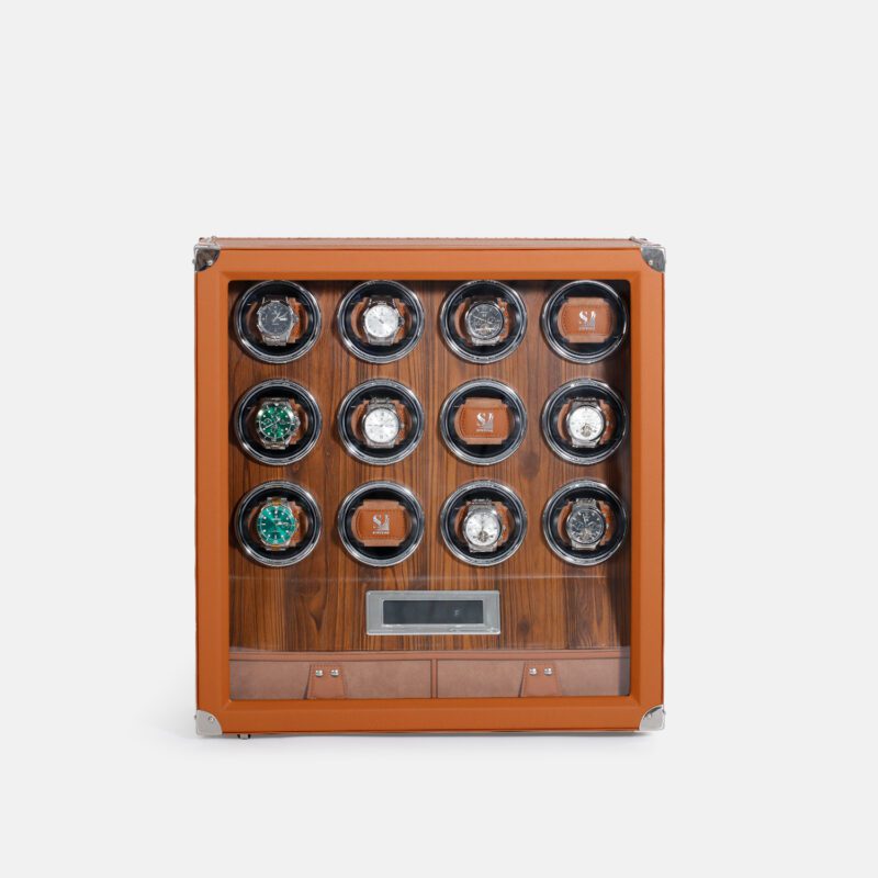 12 Piece Automatic Watch Winder with Storage