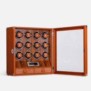 12 Piece Automatic Watch Winder with Storage