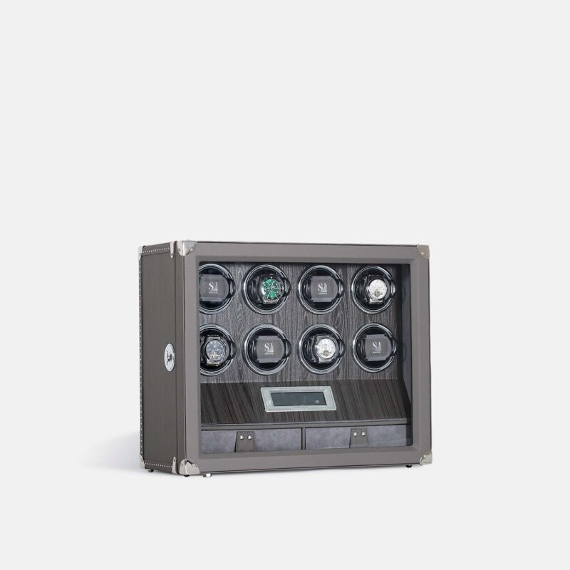 8 Piece Automatic Watch Winder with Storage