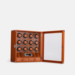 12 Piece Automatic Watch Winder with Storage