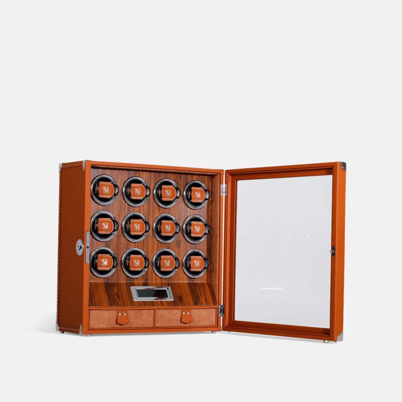 12 Piece Automatic Watch Winder with Storage