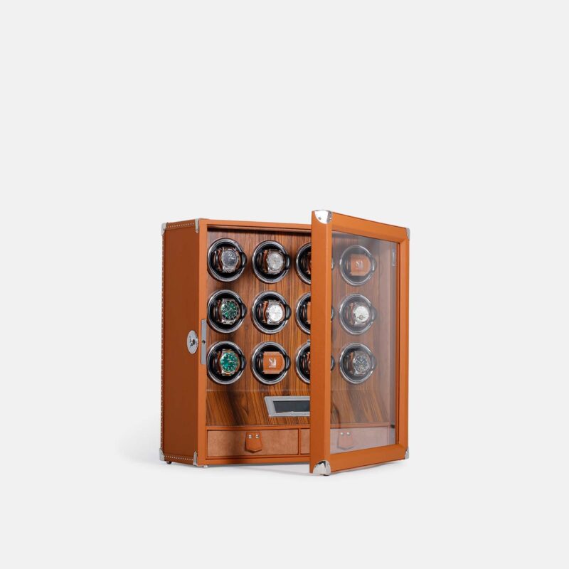 12 Piece Automatic Watch Winder with Storage